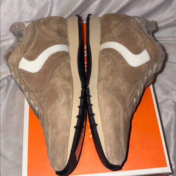 NWT VOILE BLANCHE JULIA Brown Pump Fur Suede Sneakers - Picture 15 of 16